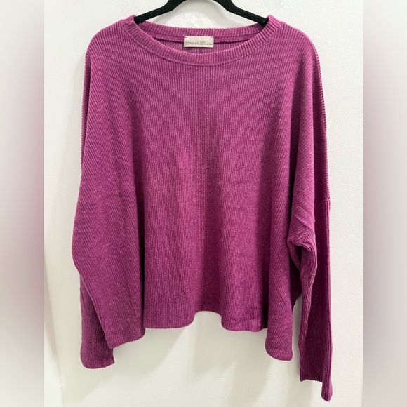 coziest of all washed french terry pullover | lt plum main image 0